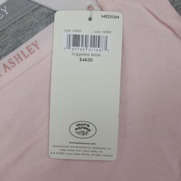 Laura Ashley 5-Pack Cotton Spandex Tag-Free M Brief Panties Pink Gray Blue White - Picture 7 of 12